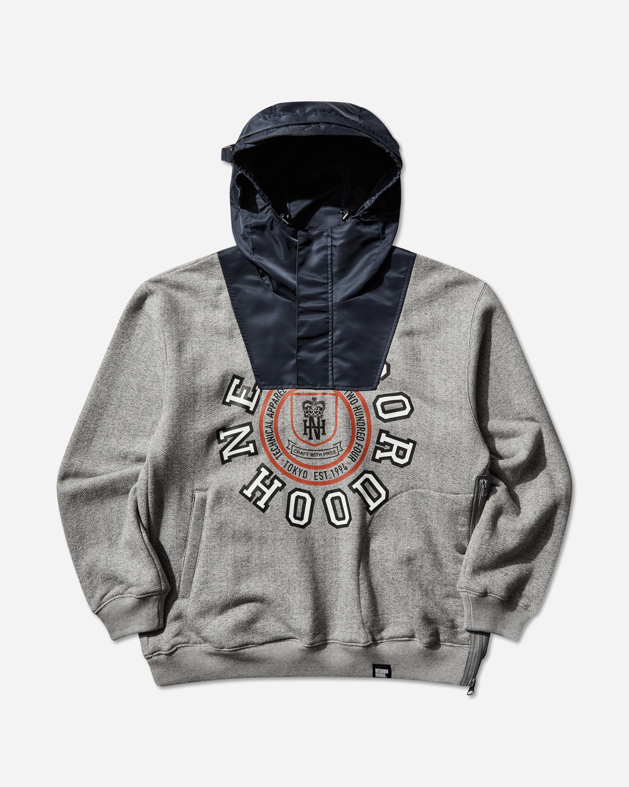 Neighborhood Combination Sweat Hoodie Ls Gray Sweatshirts Hoodies 252FPNH-CSM03 GRAY