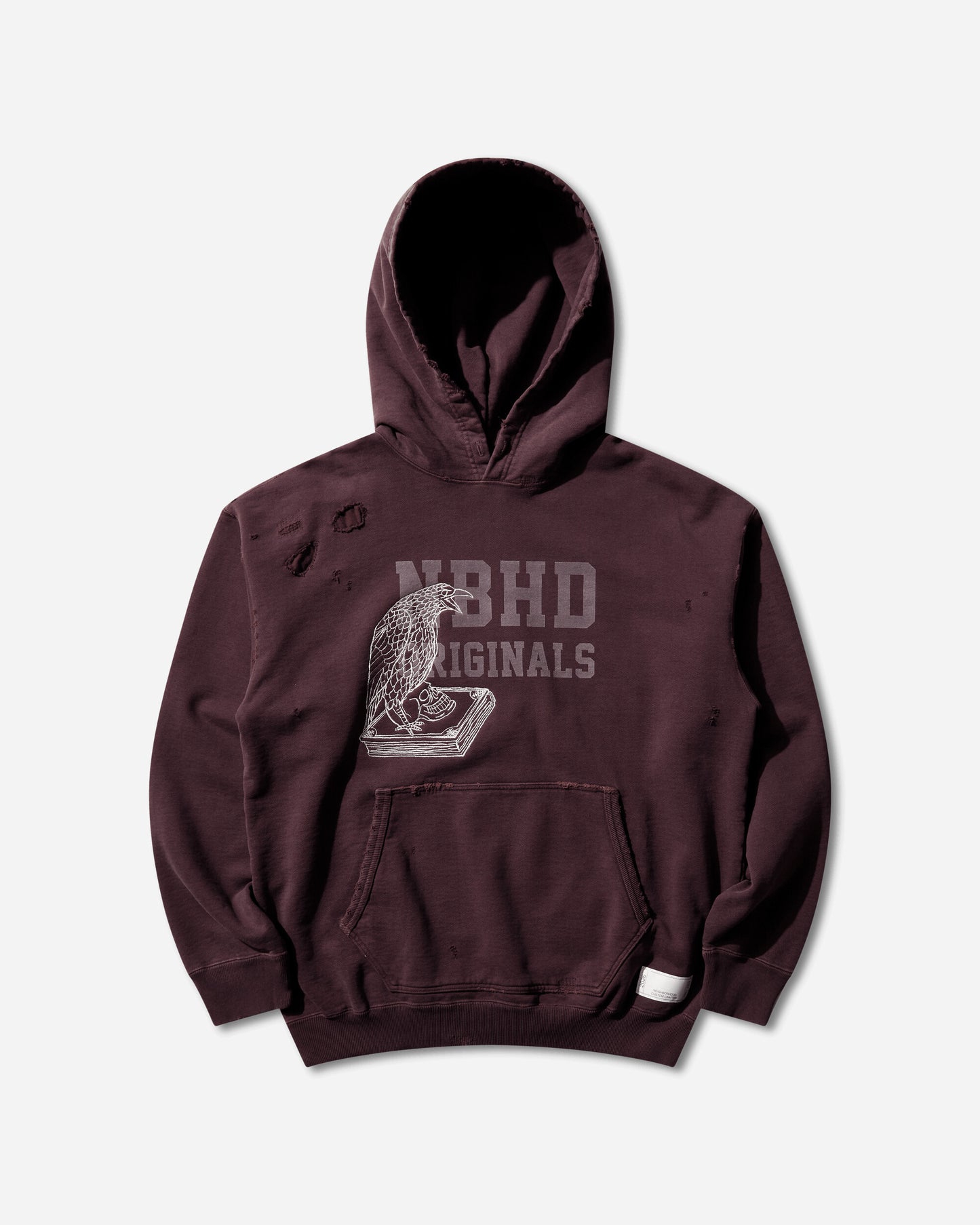 Neighborhood Savage Sweat Hoodie Ls Burgundy Sweatshirts Hoodies 261FPNH-CSM09 BURGUNDY