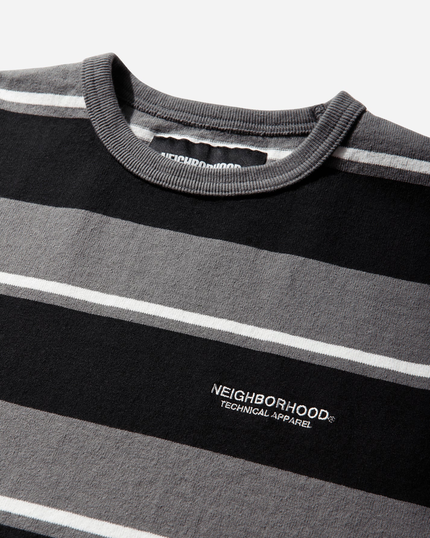 Neighborhood Border Crew Neck Ls Gray T-Shirts Longsleeve 261UWNH-CSM12 GRAY