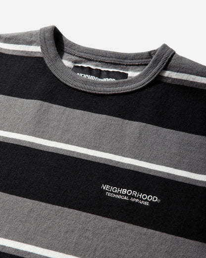 Neighborhood Border Crew Neck Ls Gray T-Shirts Longsleeve 261UWNH-CSM12 GRAY