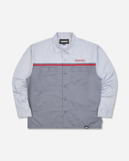 Neighborhood Bicolor Work Shirt Ls Gray Shirts Longsleeve Shirt 262TSNH-SHM02 GRAY