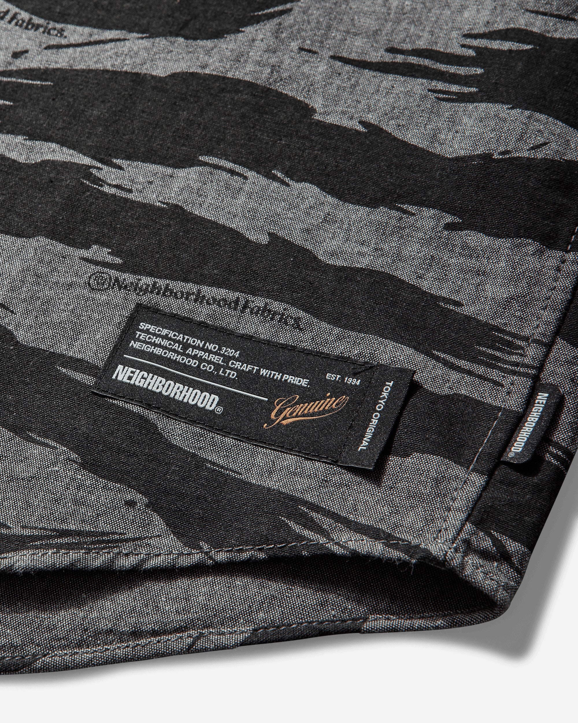 Neighborhood Camo Pattern Chambray Shirt Ls Black Shirts Longsleeve Shirt 261TSNH-SHM10 BLACK