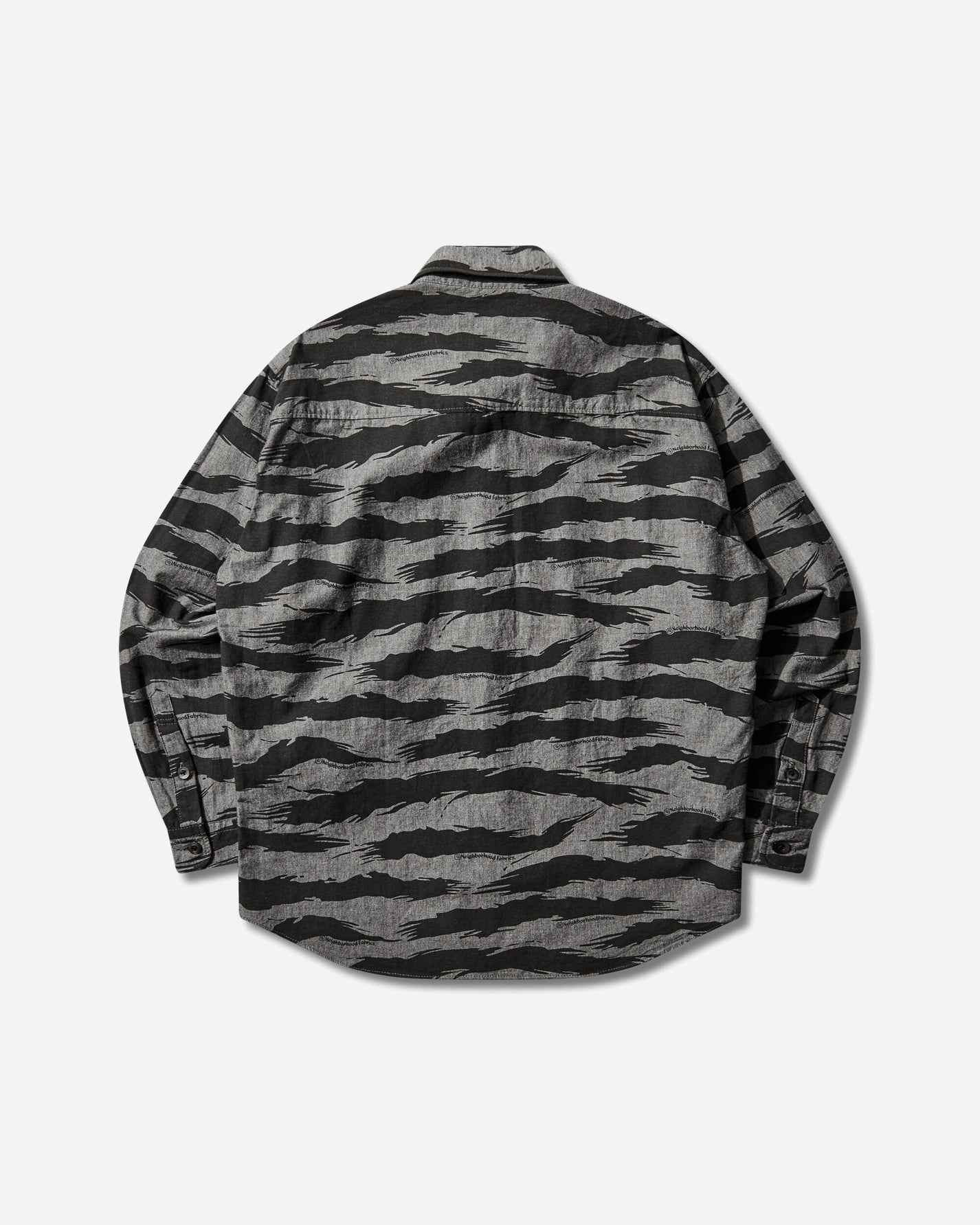 Neighborhood Camo Pattern Chambray Shirt Ls Black Shirts Longsleeve Shirt 261TSNH-SHM10 BLACK