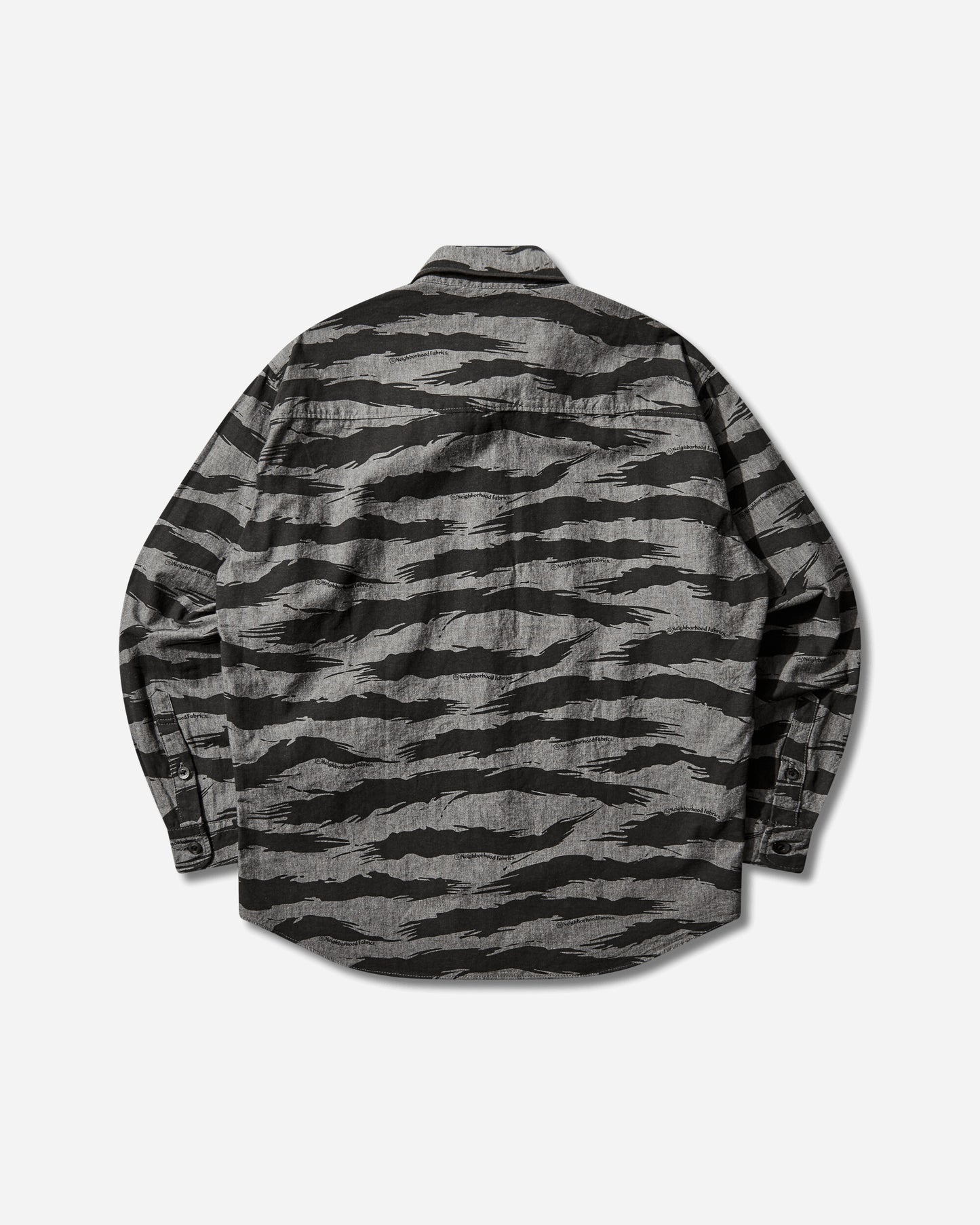 Neighborhood Camo Pattern Chambray Shirt Ls Black Shirts Longsleeve Shirt 261TSNH-SHM10 BLACK