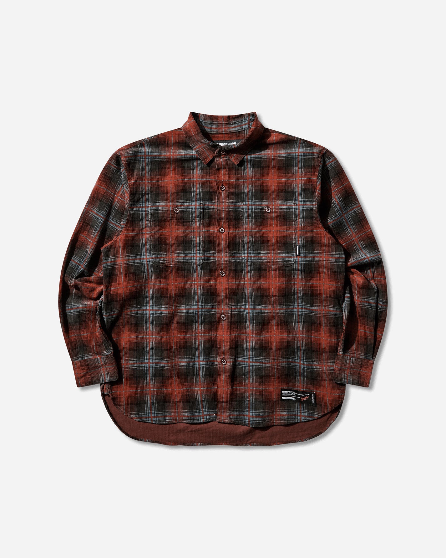Neighborhood Corduroy Check Shirt Ls Red Shirts Longsleeve Shirt 252TSNH-SHM07 RED