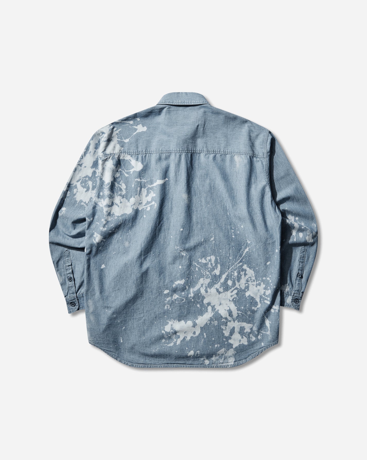 Neighborhood Garment Bleach Chambray Shirt Ls Indigo Shirts Longsleeve Shirt 252ARNH-SHM02 INDIGO