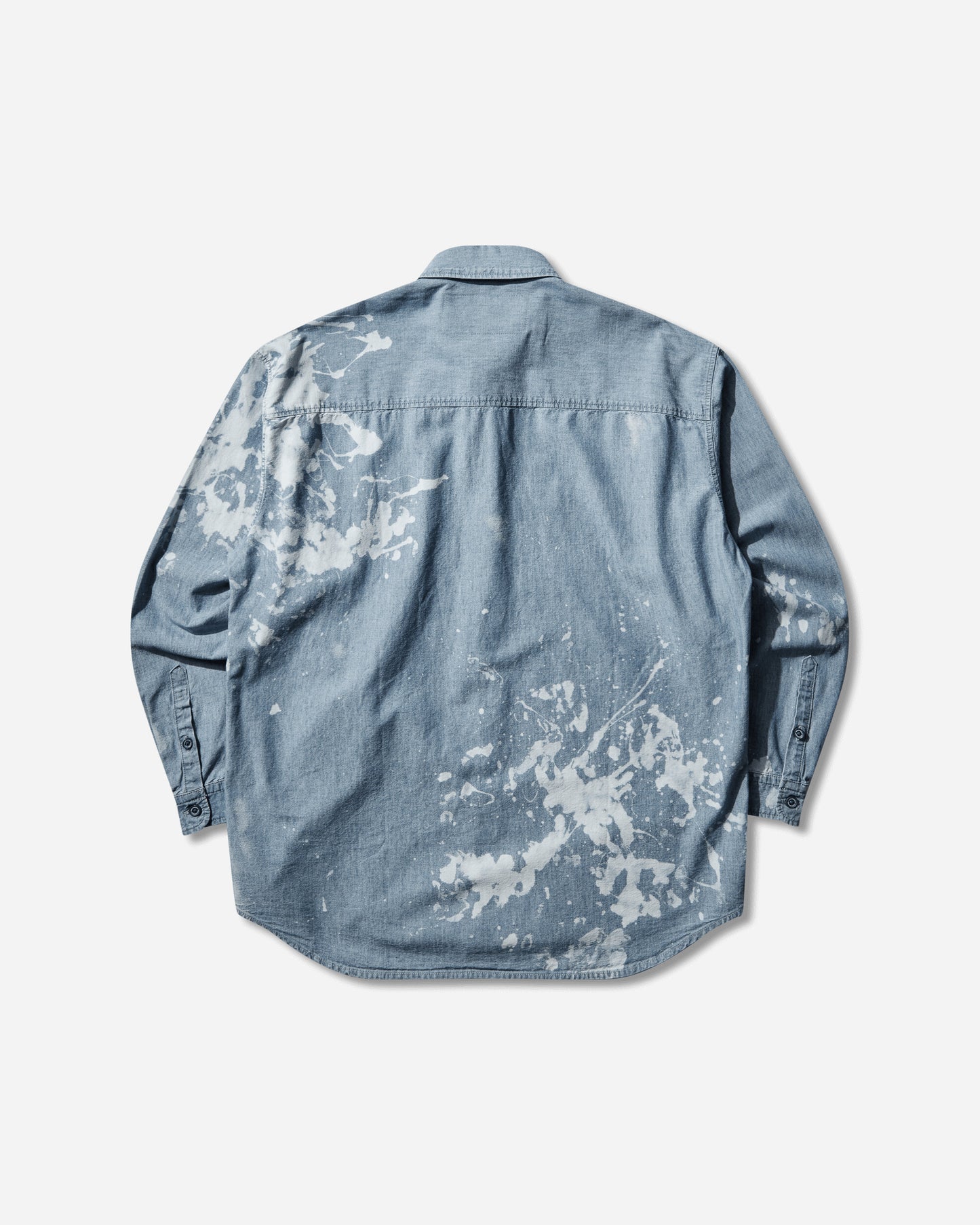 Neighborhood Garment Bleach Chambray Shirt Ls Indigo Shirts Longsleeve Shirt 252ARNH-SHM02 INDIGO