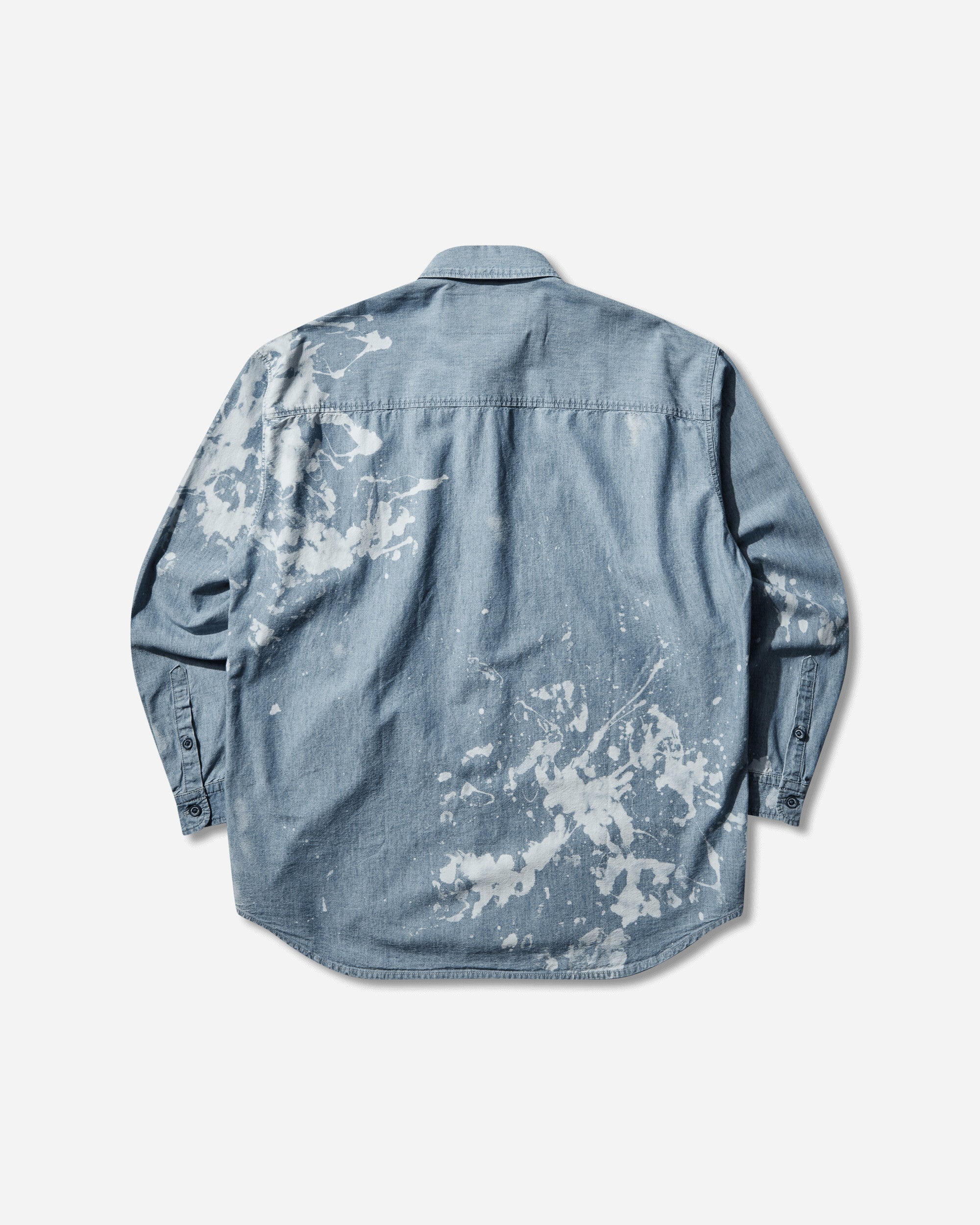 Neighborhood Garment Bleach Chambray Shirt Ls Indigo Shirts Longsleeve Shirt 252ARNH-SHM02 INDIGO