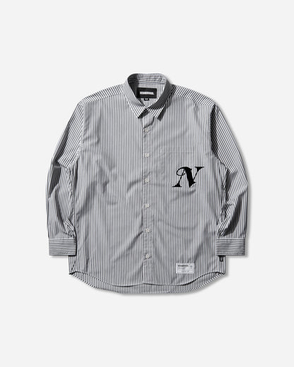 Neighborhood Stripe Shirt Ls Black Shirts Longsleeve Shirt 261SPNH-SHM04 BLACK