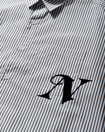 Neighborhood Stripe Shirt Ls Black Shirts Longsleeve Shirt 261SPNH-SHM04 BLACK