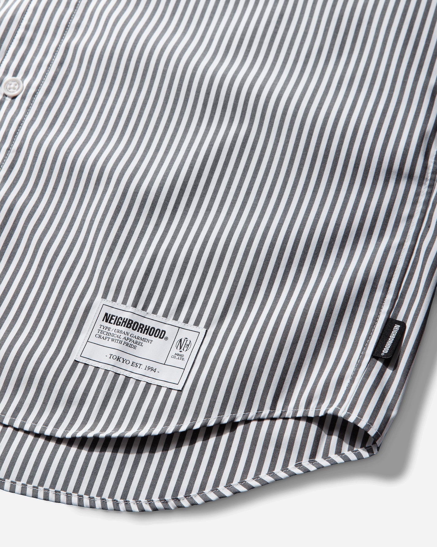 Neighborhood Stripe Shirt Ls Black Shirts Longsleeve Shirt 261SPNH-SHM04 BLACK