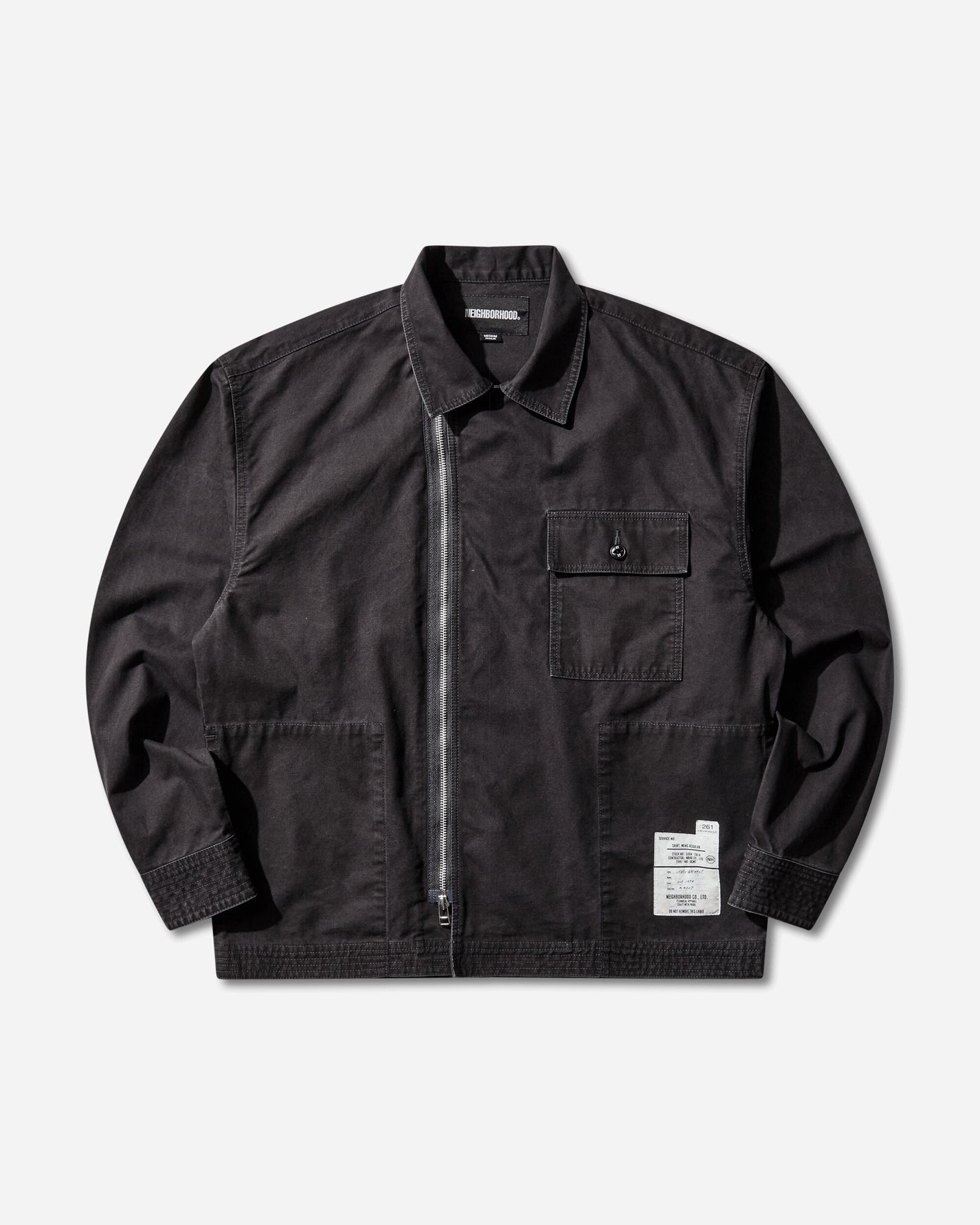 Neighborhood Zip Field Shirt Ls Black Shirts Longsleeve Shirt 261AQNH-SHM06 BLACK