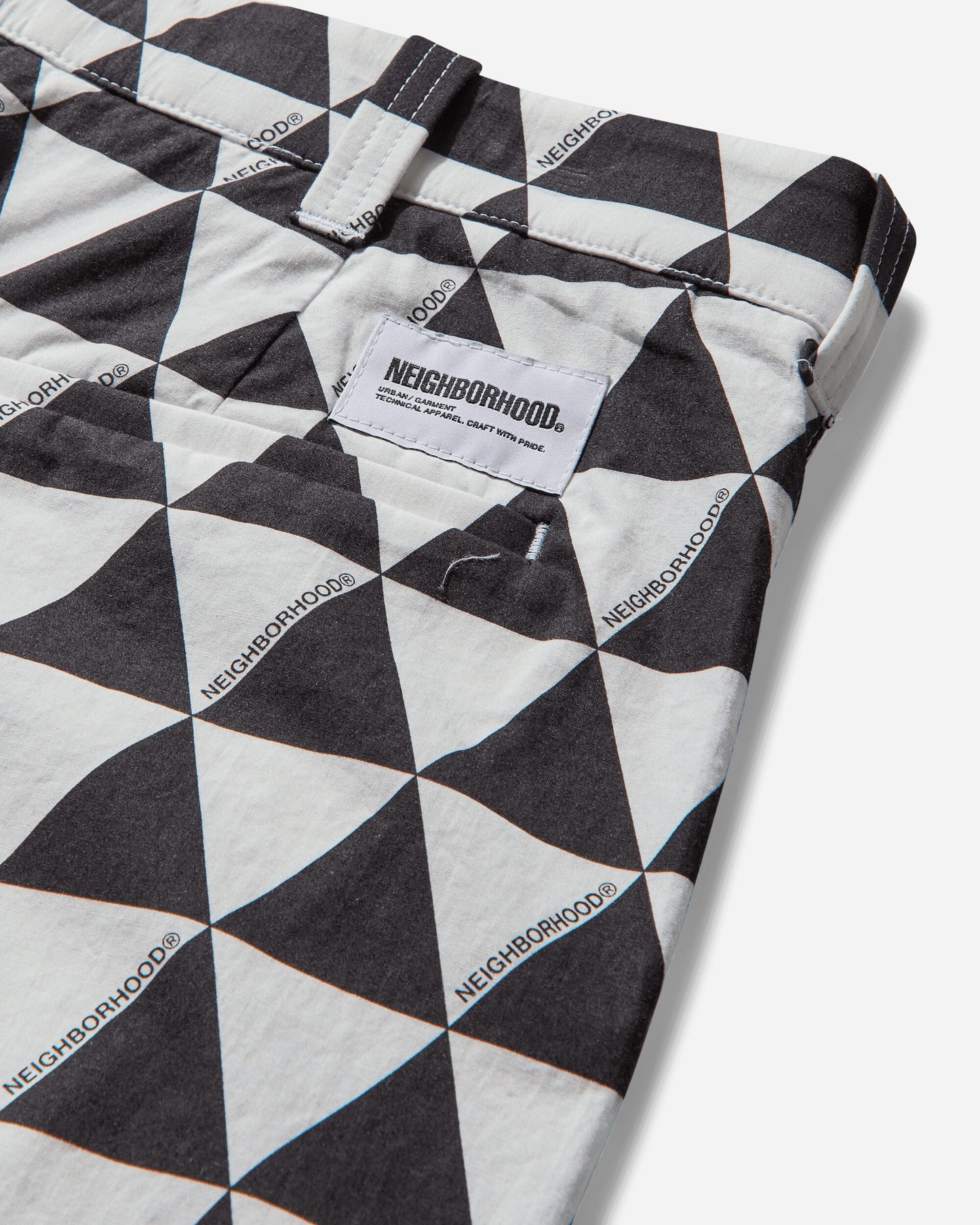 Neighborhood Triangle Pattern Short Pants White Shorts Short 251UTNH-PTM03 WH