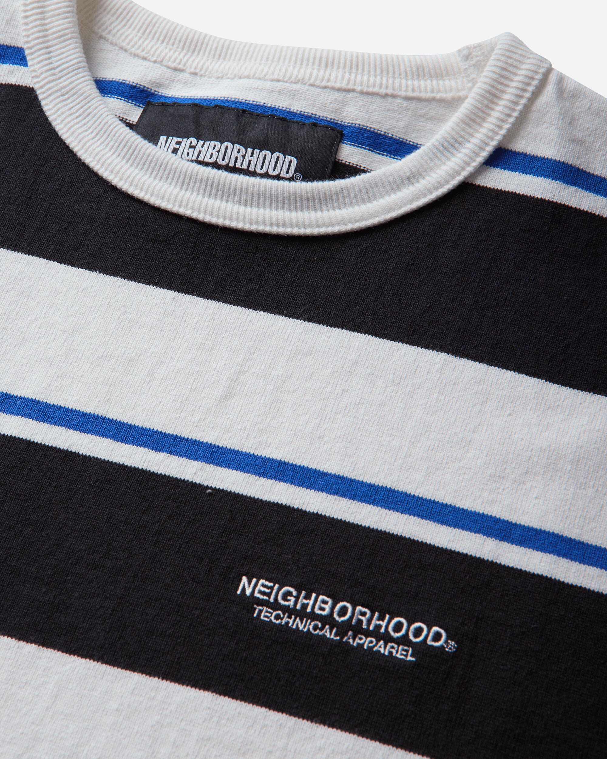 Neighborhood Border Crew Neck Ss White T-Shirts Shortsleeve 261UWNH-CSM13 WHITE