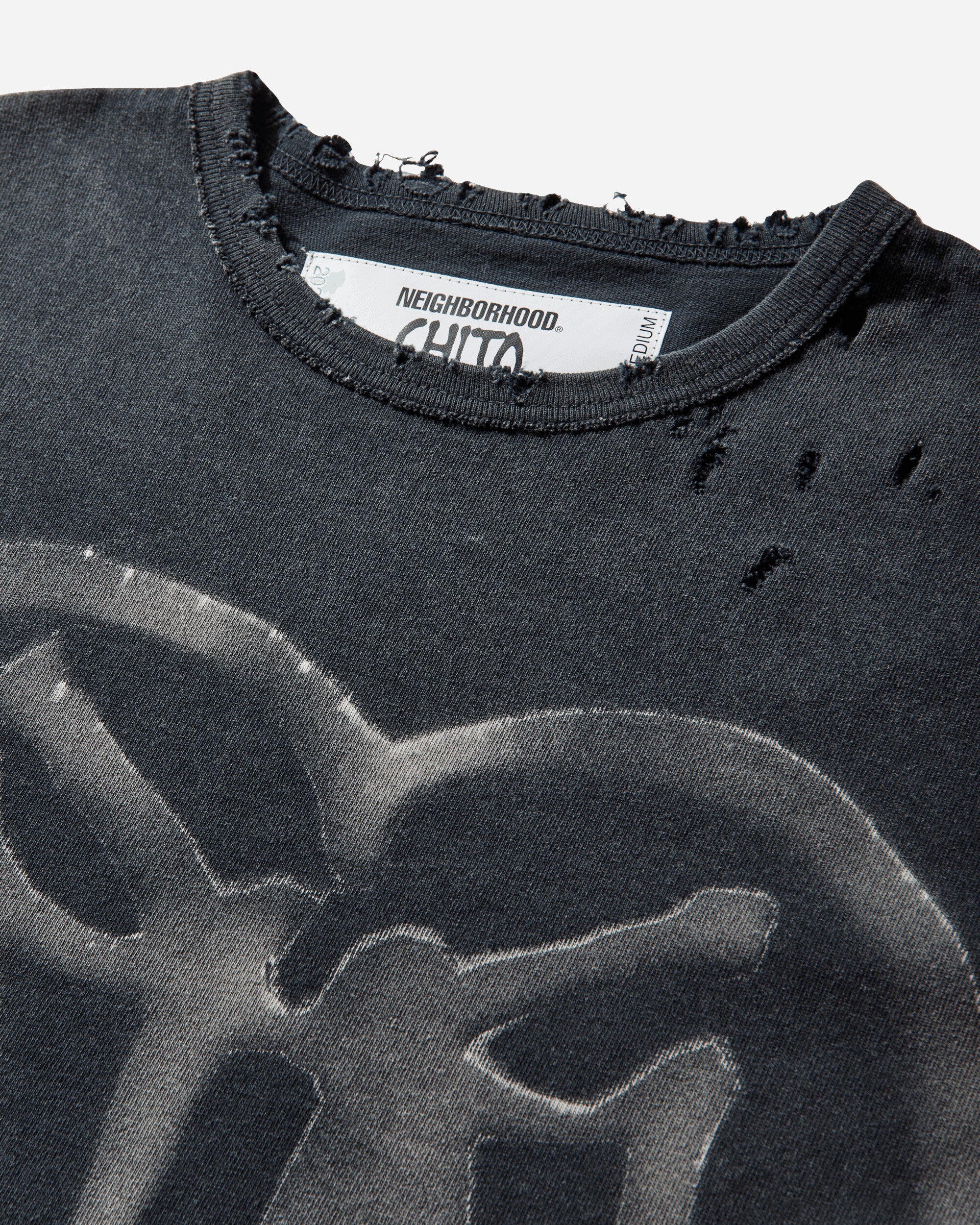 Neighborhood Nh X Chito  Savage Crewneck Ss Black T-Shirts Shortsleeve 252OKCIN-CSM02S BLACK