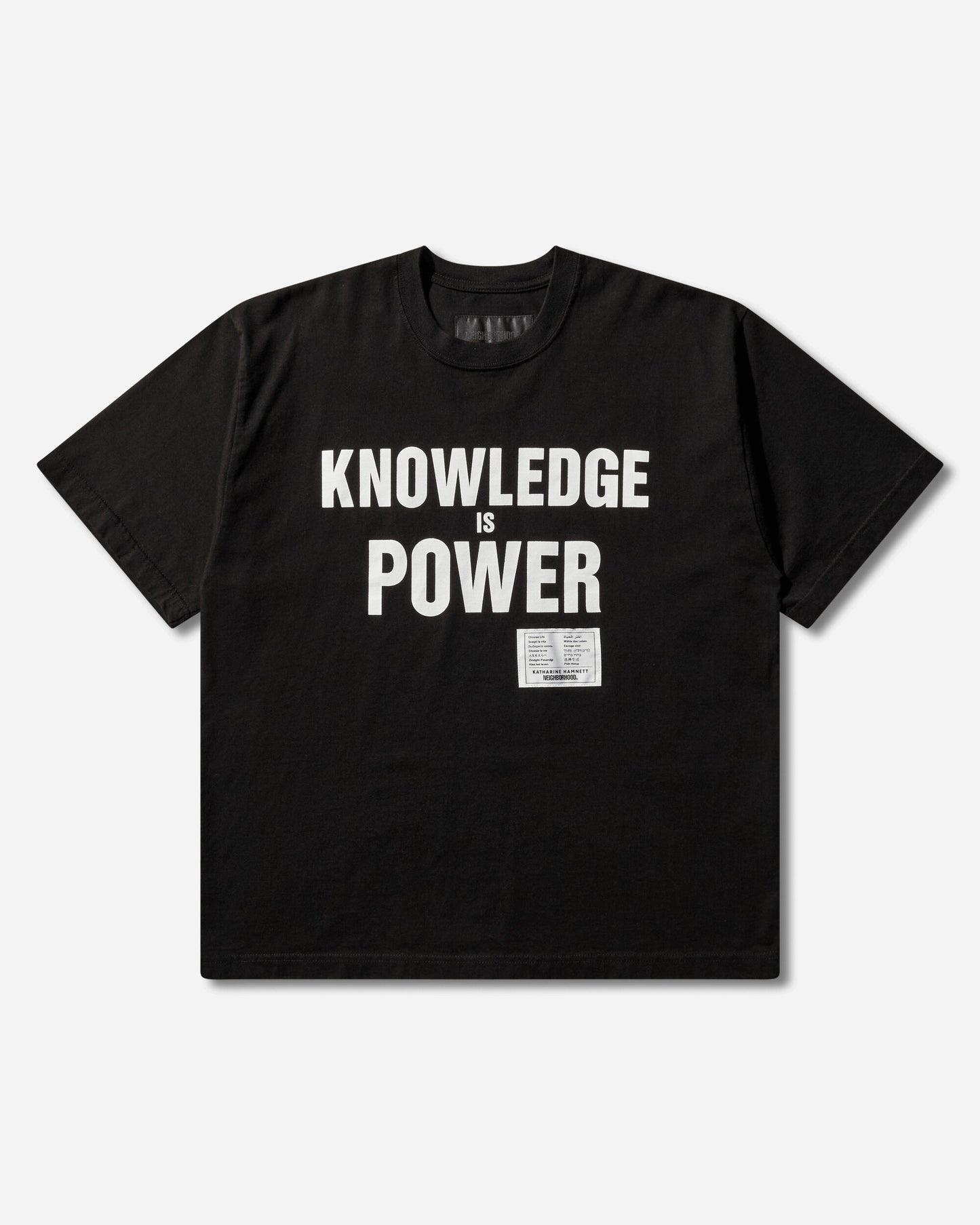 Neighborhood Nh X Katharine Hamnett .  Crewneck Ss-4 Black T-Shirts Shortsleeve 261PCKHN-CSM04 BLACK
