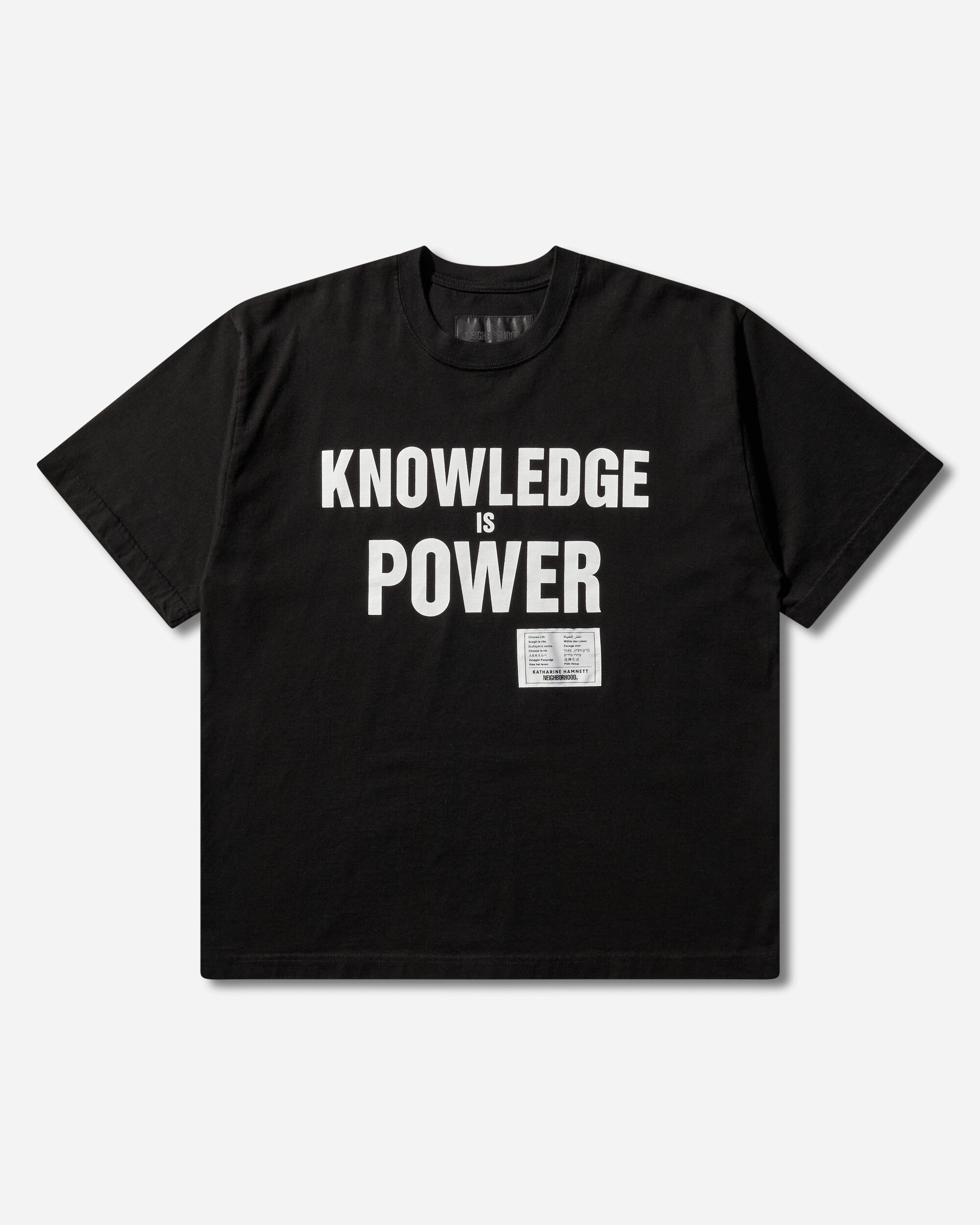 Neighborhood Nh X Katharine Hamnett .  Crewneck Ss-4 Black T-Shirts Shortsleeve 261PCKHN-CSM04 BLACK
