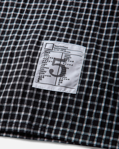 Neighborhood Bw . Check Shirt Ss Black Shirts Shortsleeve Shirt 261AQNH-SHM07 BLACK