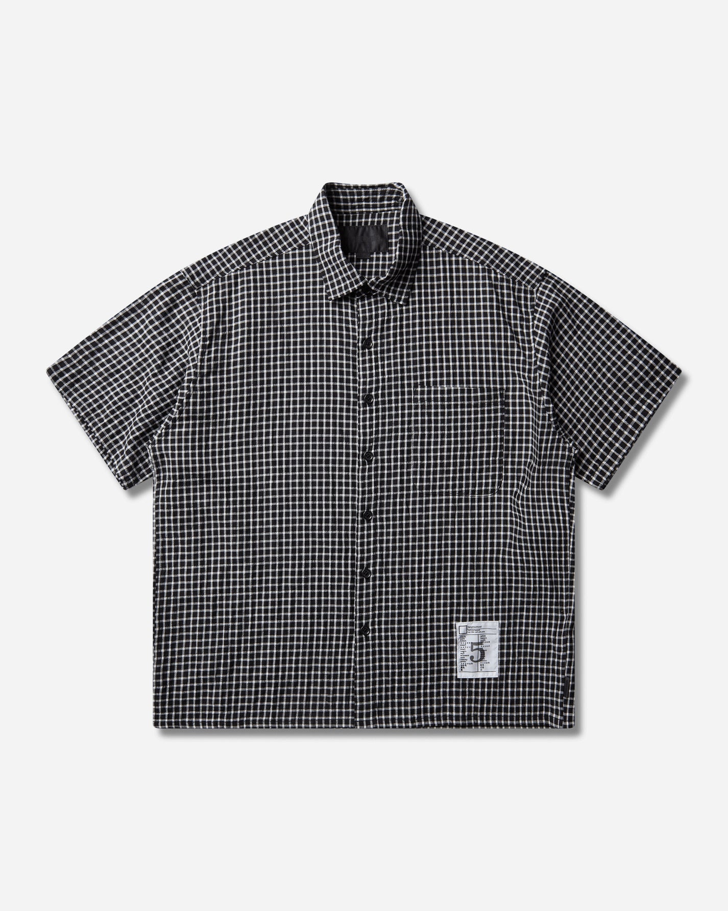 Neighborhood Bw . Check Shirt Ss Black Shirts Shortsleeve Shirt 261AQNH-SHM07 BLACK