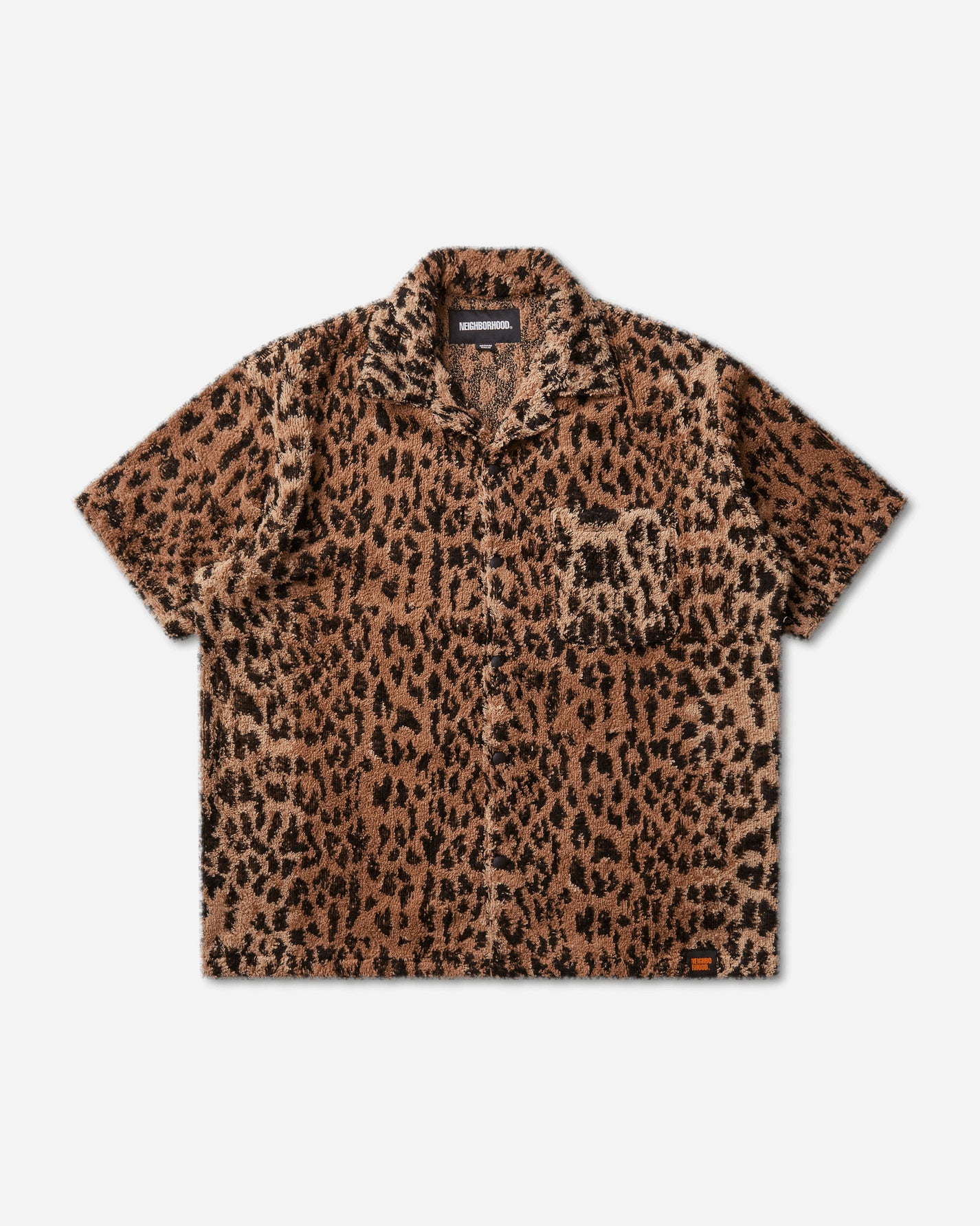Neighborhood Nh X Hippopotamus . Terry Cloth Shirt Ss Leopard Shirts Shortsleeve Shirt 261TSHIN-SHM02 LEOPARD