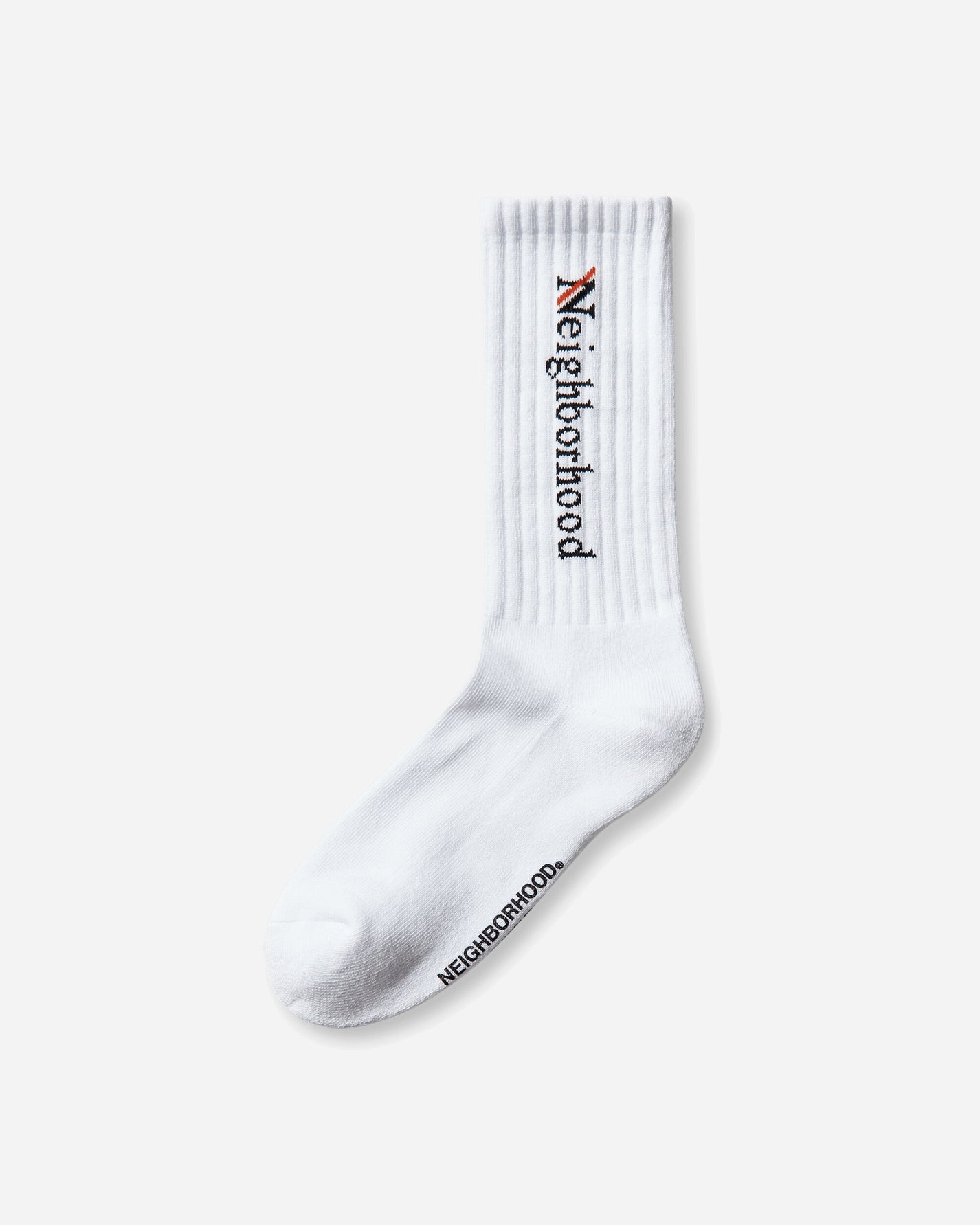 Neighborhood Logo Socks White Underwear Socks 261WINH-UWM01 WHITE