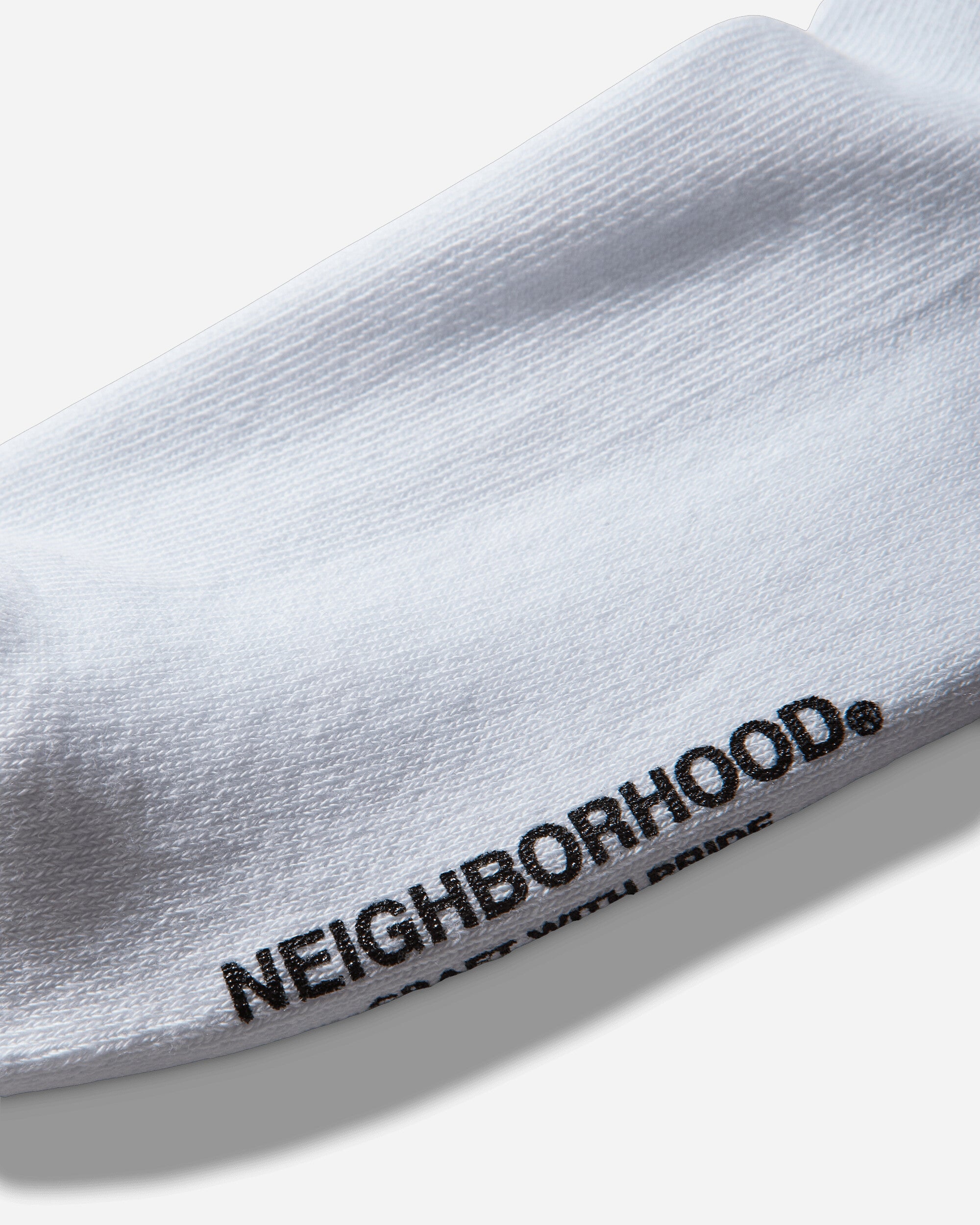 Neighborhood Logo Socks White Underwear Socks 261WINH-UWM01 WHITE