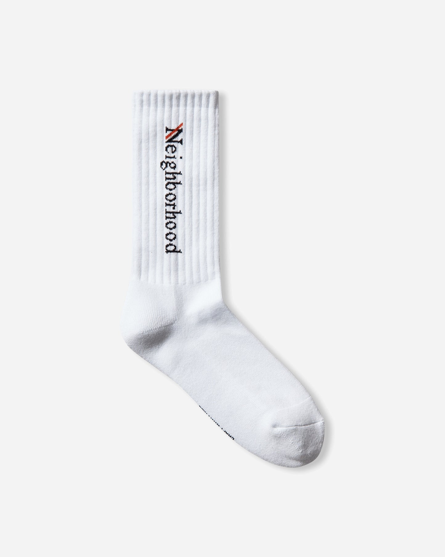 Neighborhood Logo Socks White Underwear Socks 261WINH-UWM01 WHITE