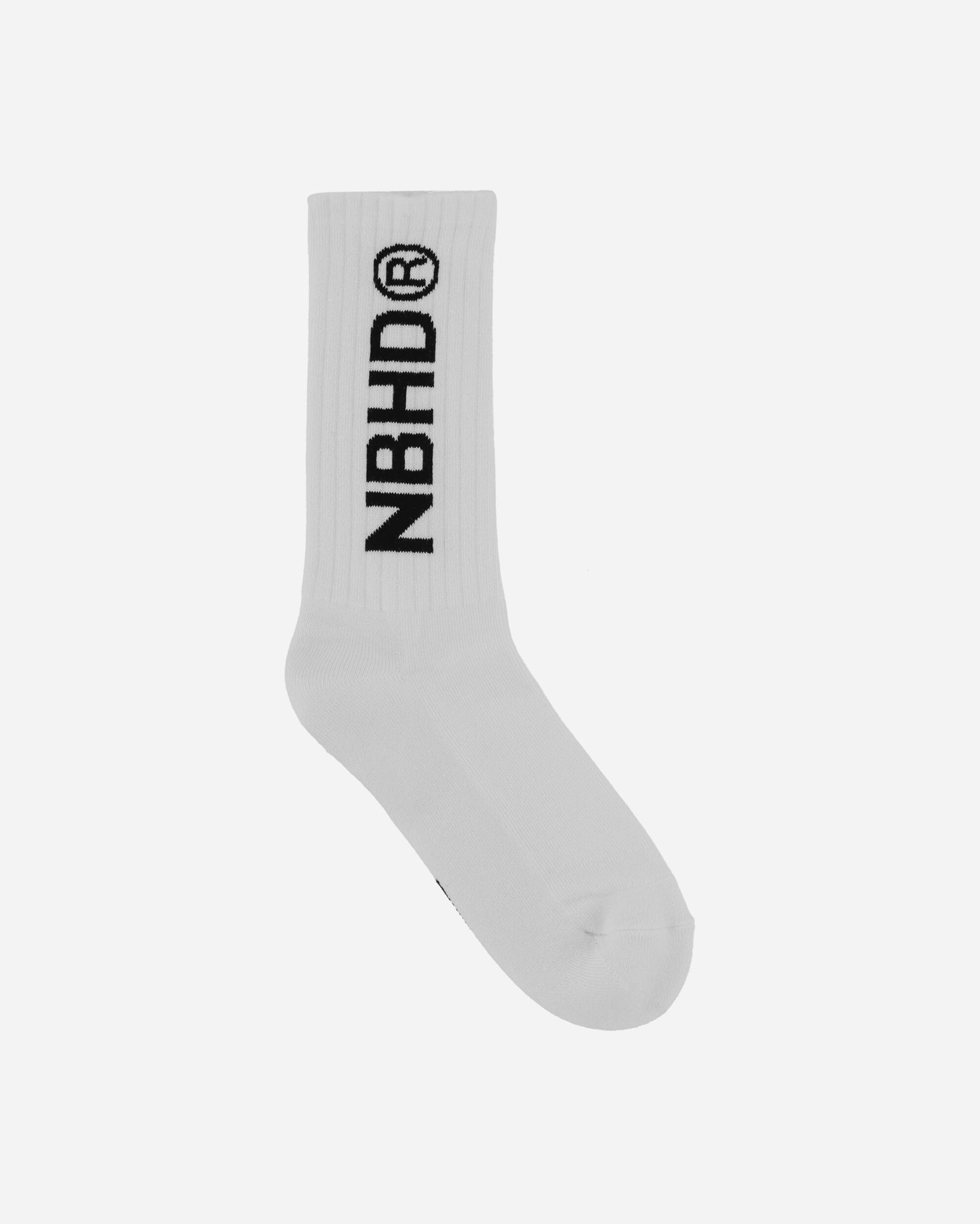 Neighborhood Nbhd Logo Socks White Underwear Socks 242WINH-UWM02 WH