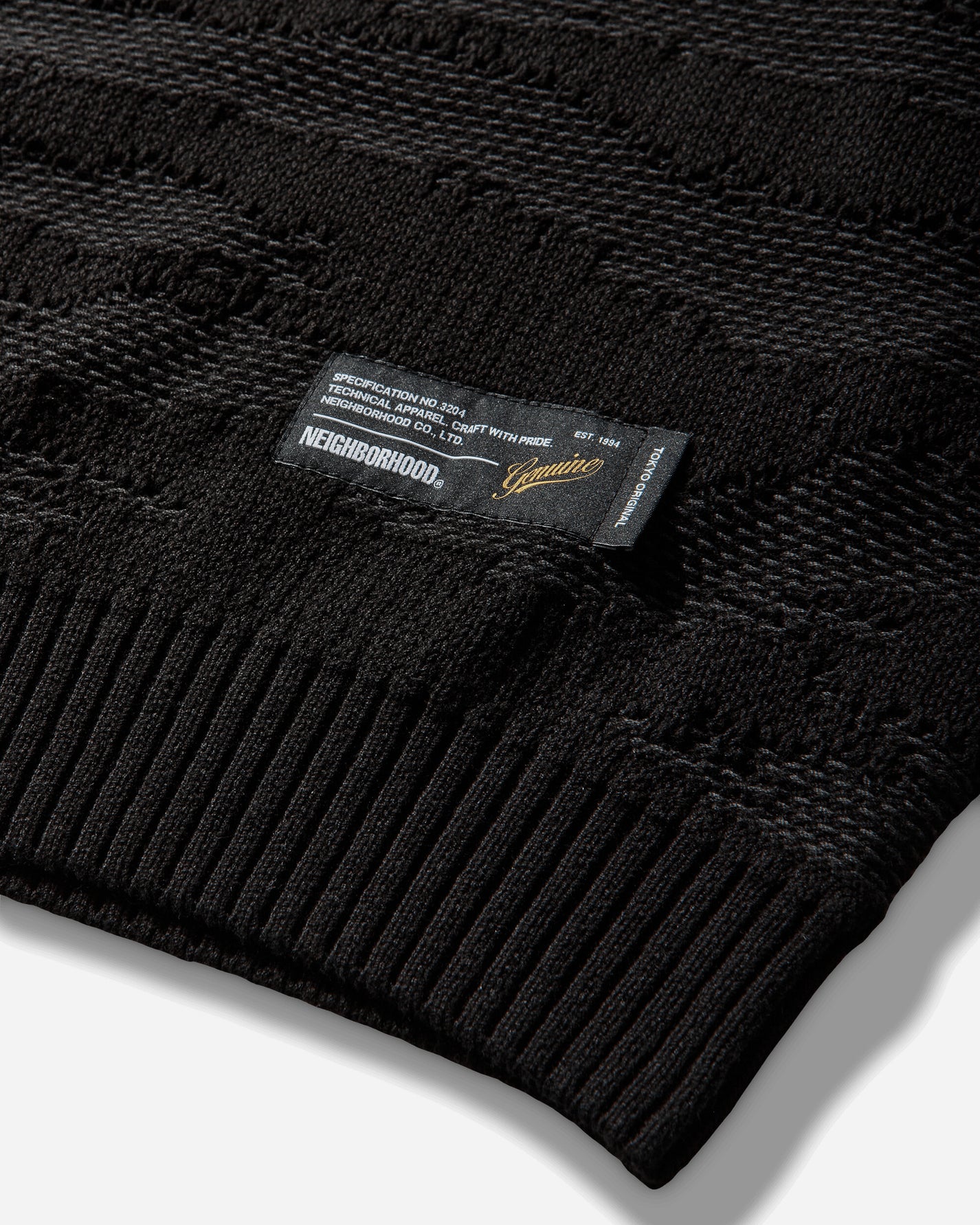 Neighborhood Camo Pattern Crewneck Sweater Black Knitwears Sweaters 261FUNH-KNM02 BLACK