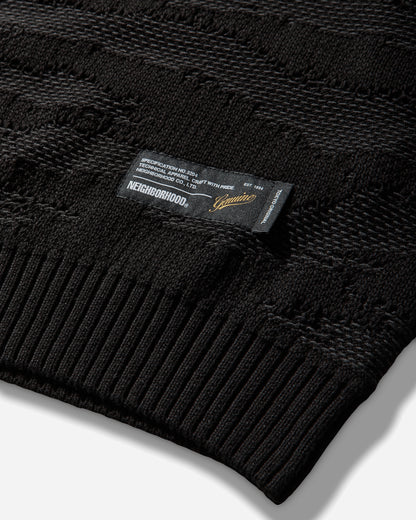 Neighborhood Camo Pattern Crewneck Sweater Black Knitwears Sweaters 261FUNH-KNM02 BLACK