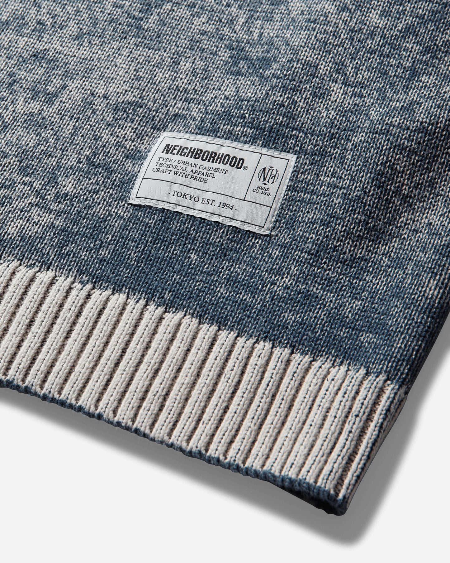 Neighborhood Pigment Bleed Crewneck Sweater Navy Knitwears Sweaters 26113NH-KNM02 NAVY