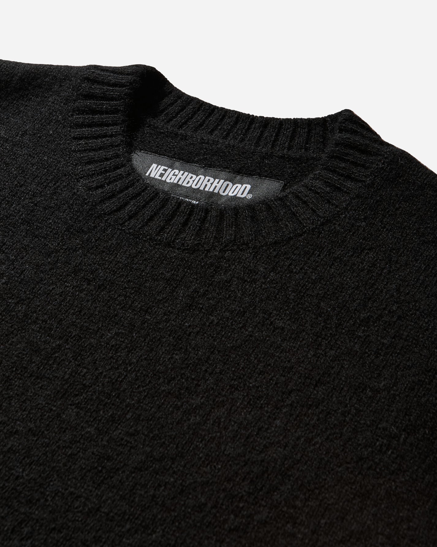 Neighborhood Plain Crewneck Sweater Black Knitwears Sweaters 252FUNH-KNM03 BLACK