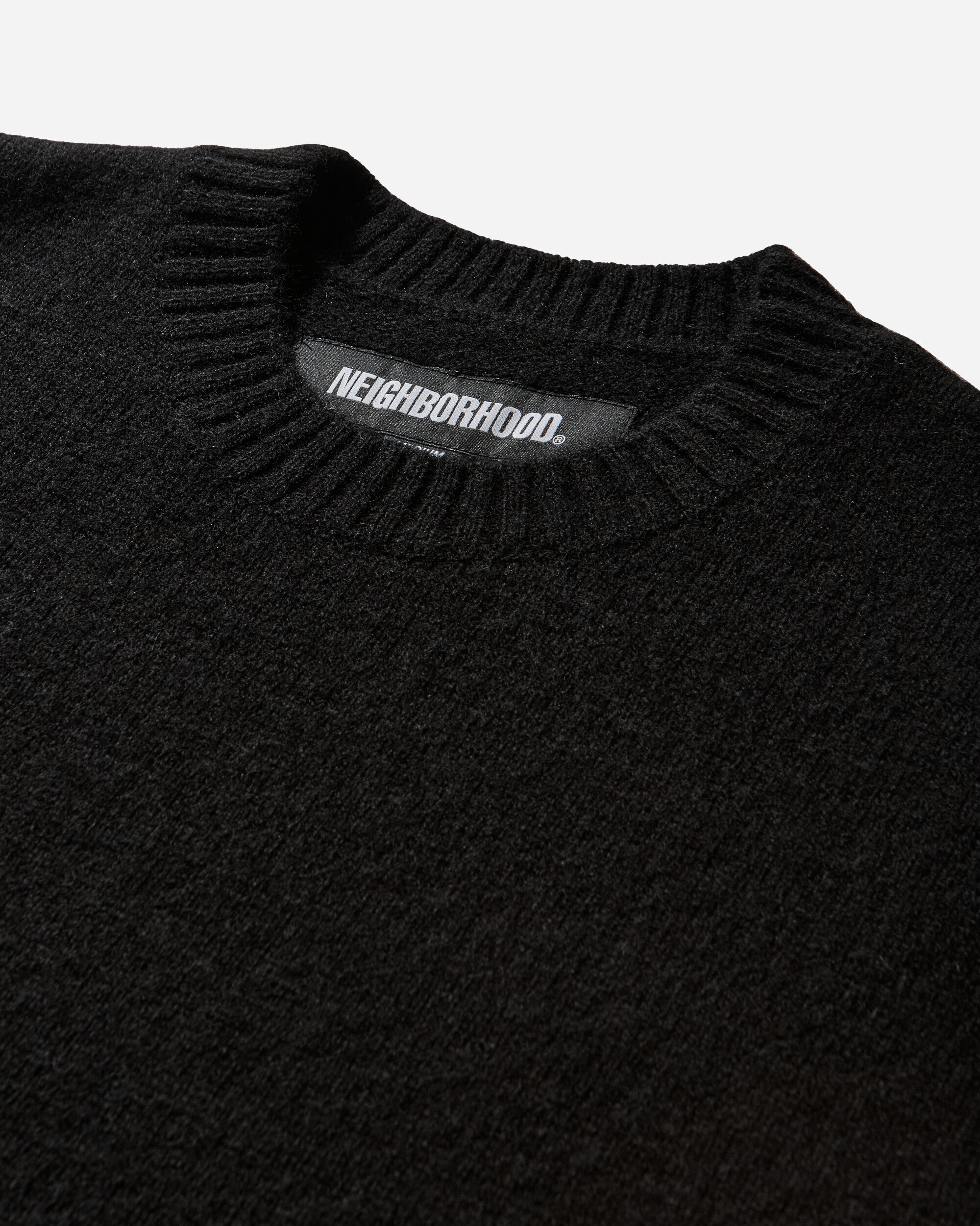 Neighborhood Plain Crewneck Sweater Black Knitwears Sweaters 252FUNH-KNM03 BLACK