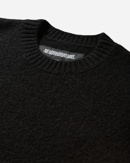 Neighborhood Plain Crewneck Sweater Black Knitwears Sweaters 252FUNH-KNM03 BLACK