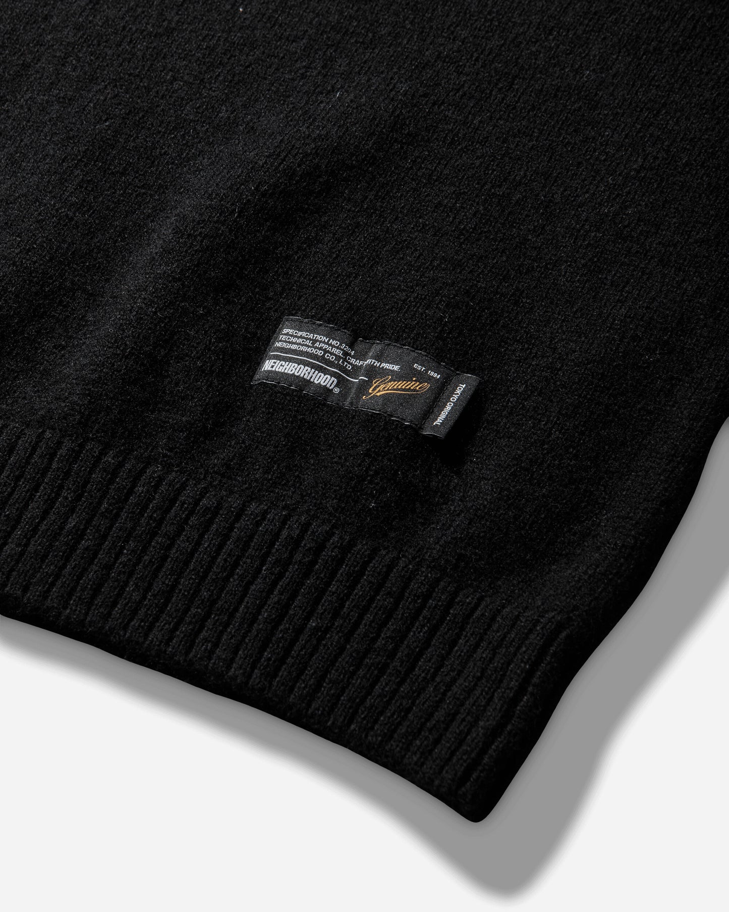 Neighborhood Plain Crewneck Sweater Black Knitwears Sweaters 252FUNH-KNM03 BLACK