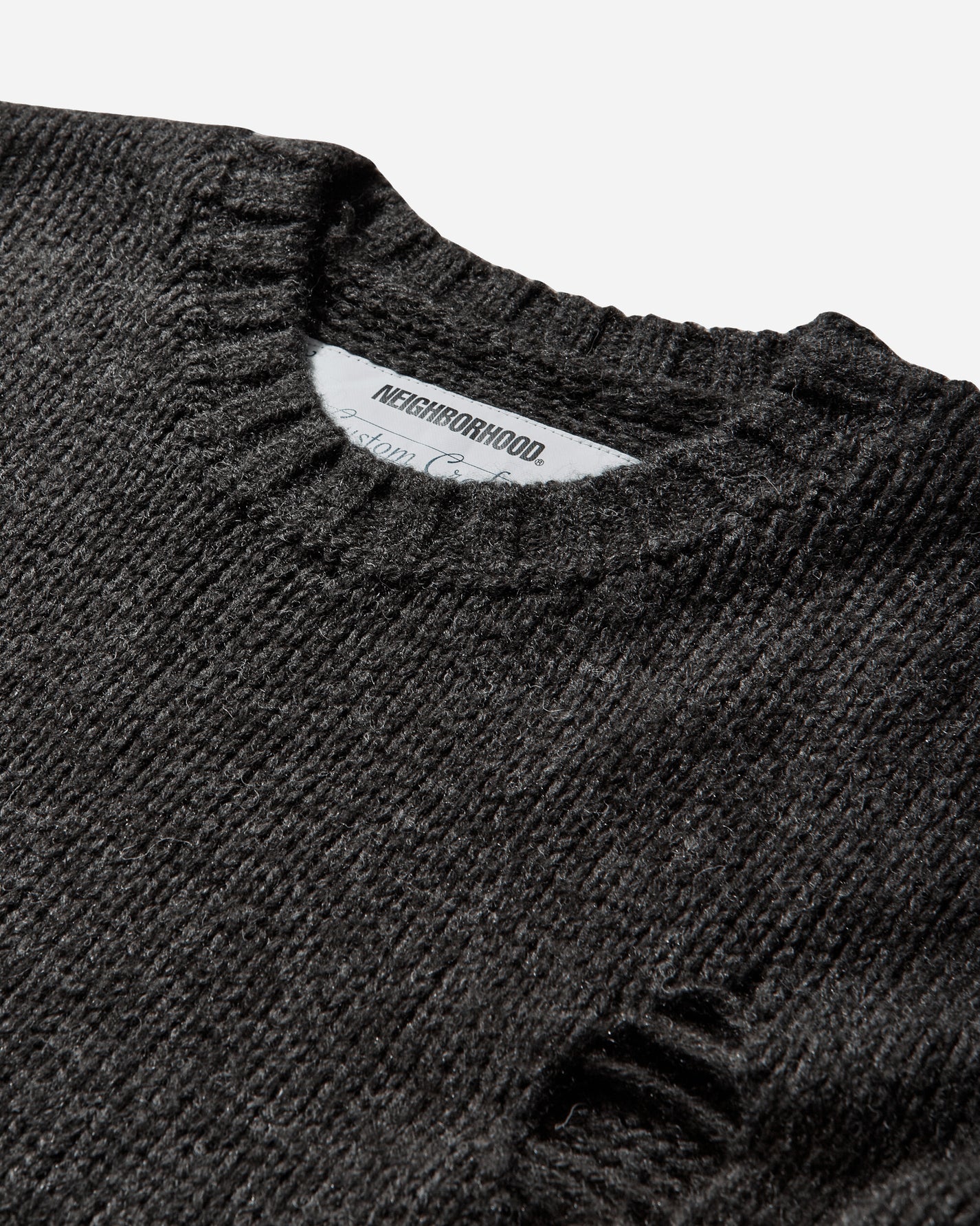 Neighborhood Savage Crewneck Sweater Charcoal Knitwears Sweaters 252FUNH-KNM02 CHARCOAL