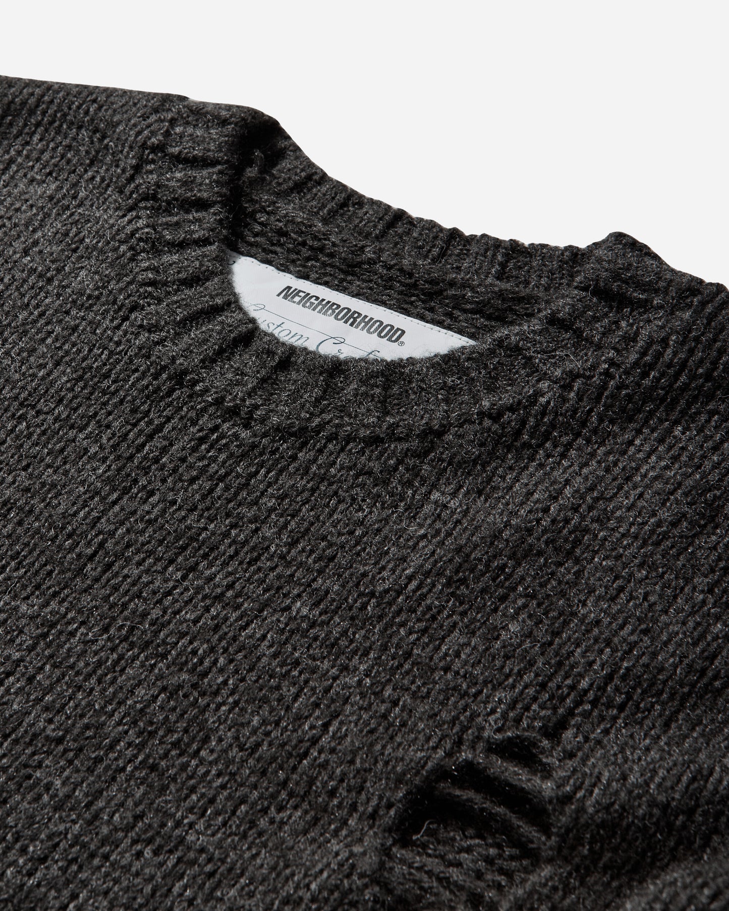 Neighborhood Savage Crewneck Sweater Charcoal Knitwears Sweaters 252FUNH-KNM02 CHARCOAL