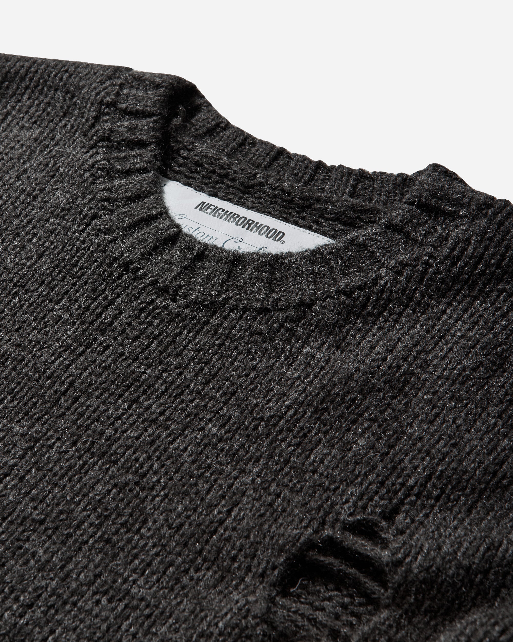 Neighborhood Savage Crewneck Sweater Charcoal Knitwears Sweaters 252FUNH-KNM02 CHARCOAL