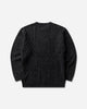 Neighborhood Washed Block Cable Sweater Black Knitwears Sweaters 26213NH-KNM04 BLACK