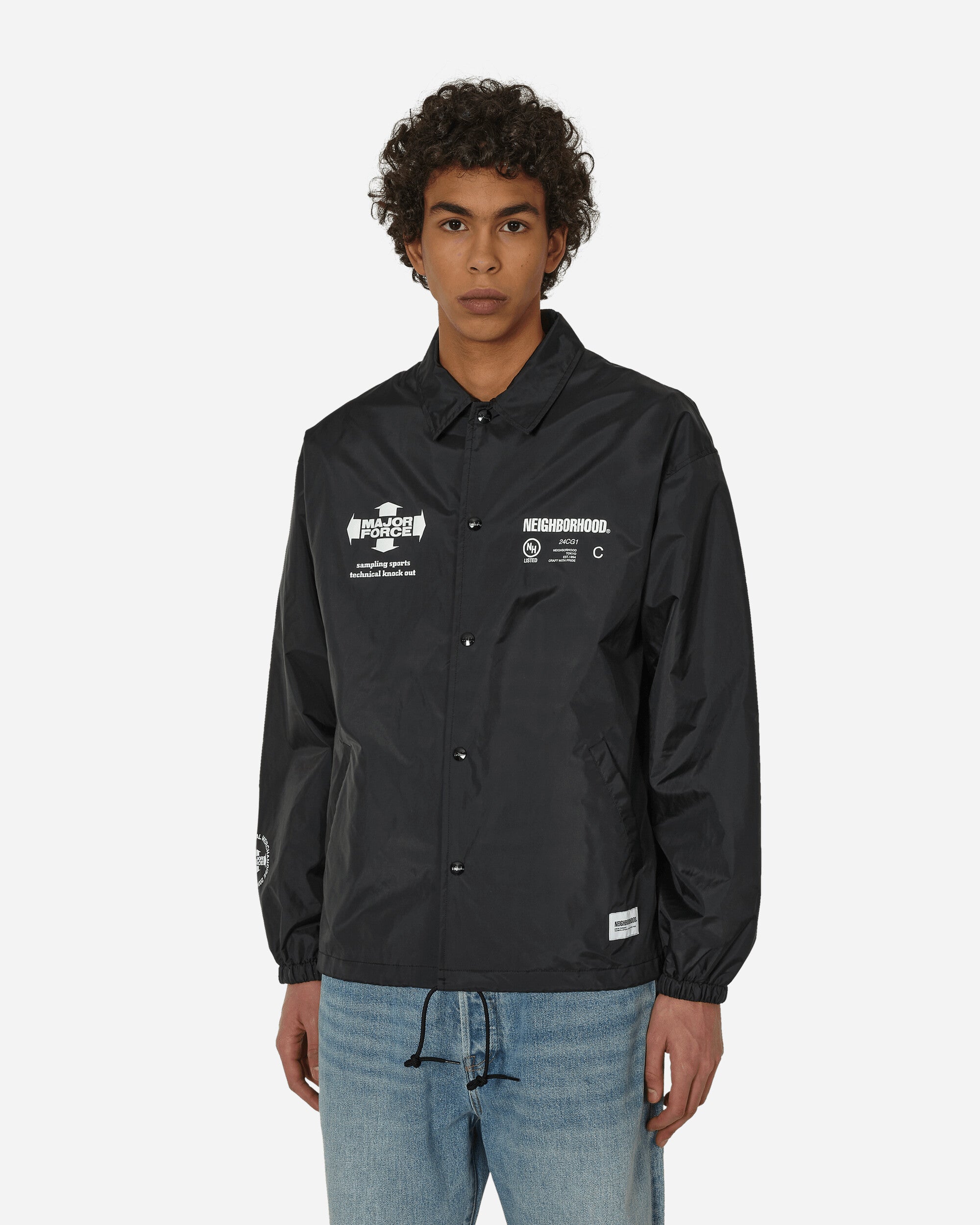 Neighborhood Major Force Windbreaker Jacket Black - Slam Jam