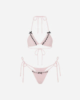 Nii Hai Wmns Lingerie Bikini In Baby Pink & Black Pink & Black Swimwear Bikinis SWM-PLLB PNK