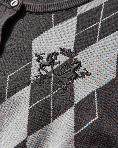 Nii Hai Wmns The Bubble Cardi In Grey Argyl Gray Knitwears Cardigans 2025014OTWBUBPES GRY