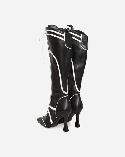 Nii Hai Wmns The Boxer Boots In Black Black Boots Knee SS22SHOENHB BLK