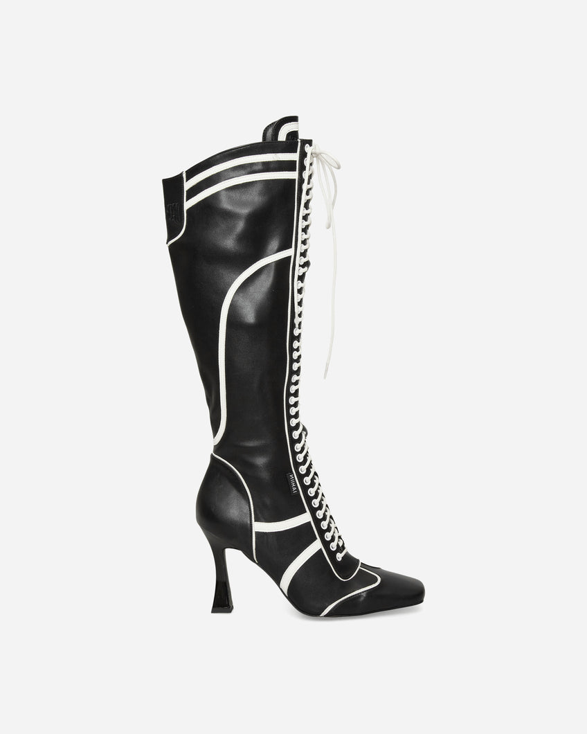 Nii Hai Wmns The Boxer Boots In Black Black Boots Knee SS22SHOENHB BLK