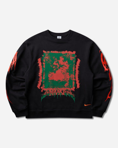 Nike M Nk Ymh Gfx Flc Crew Black/Bright Crimson/White Sweatshirts Crewneck IQ7000-010