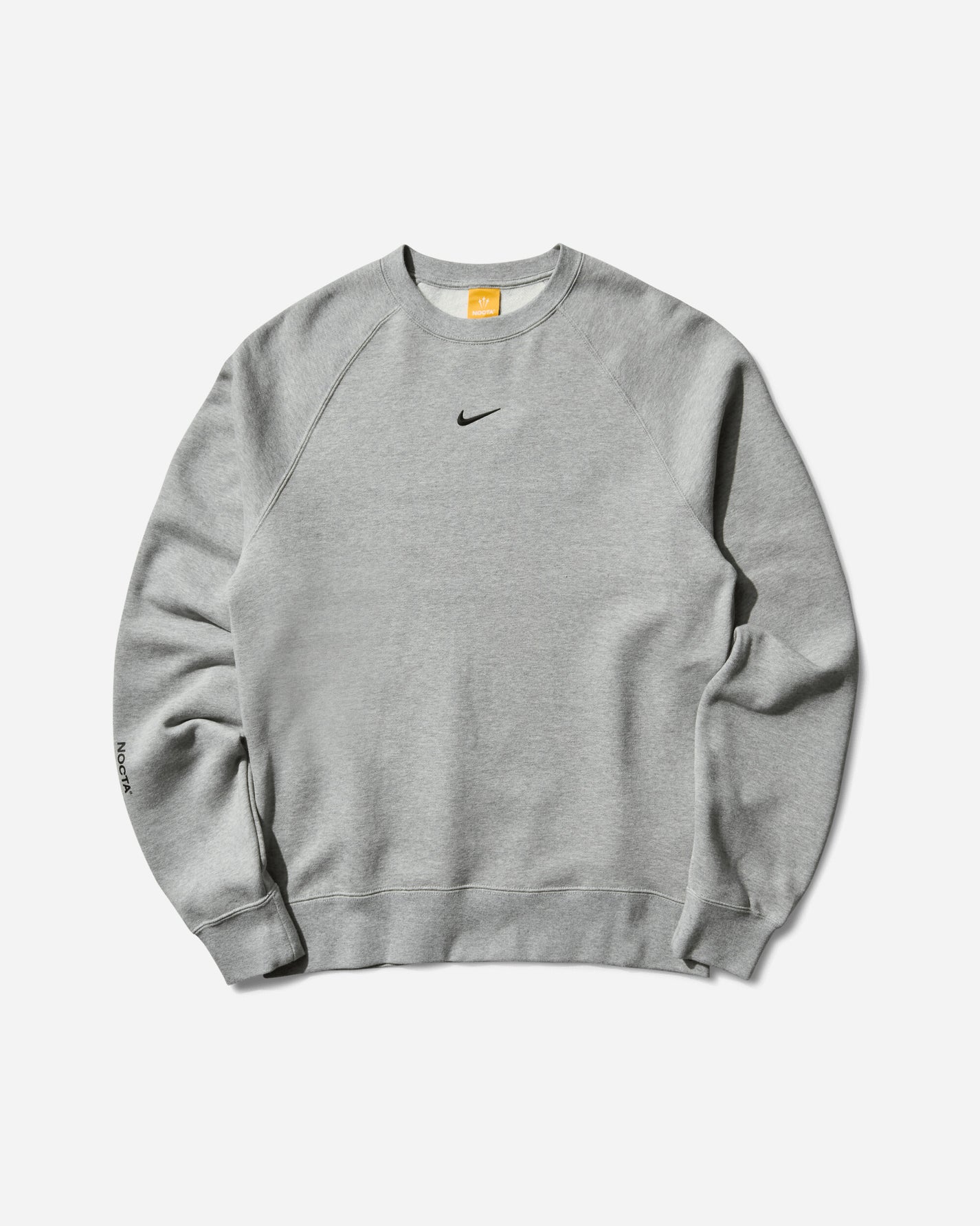 Nike M Nrg Nocta Cs Crew Flc Dk Grey Heather/Black Sweatshirts Crewneck FN8160-063