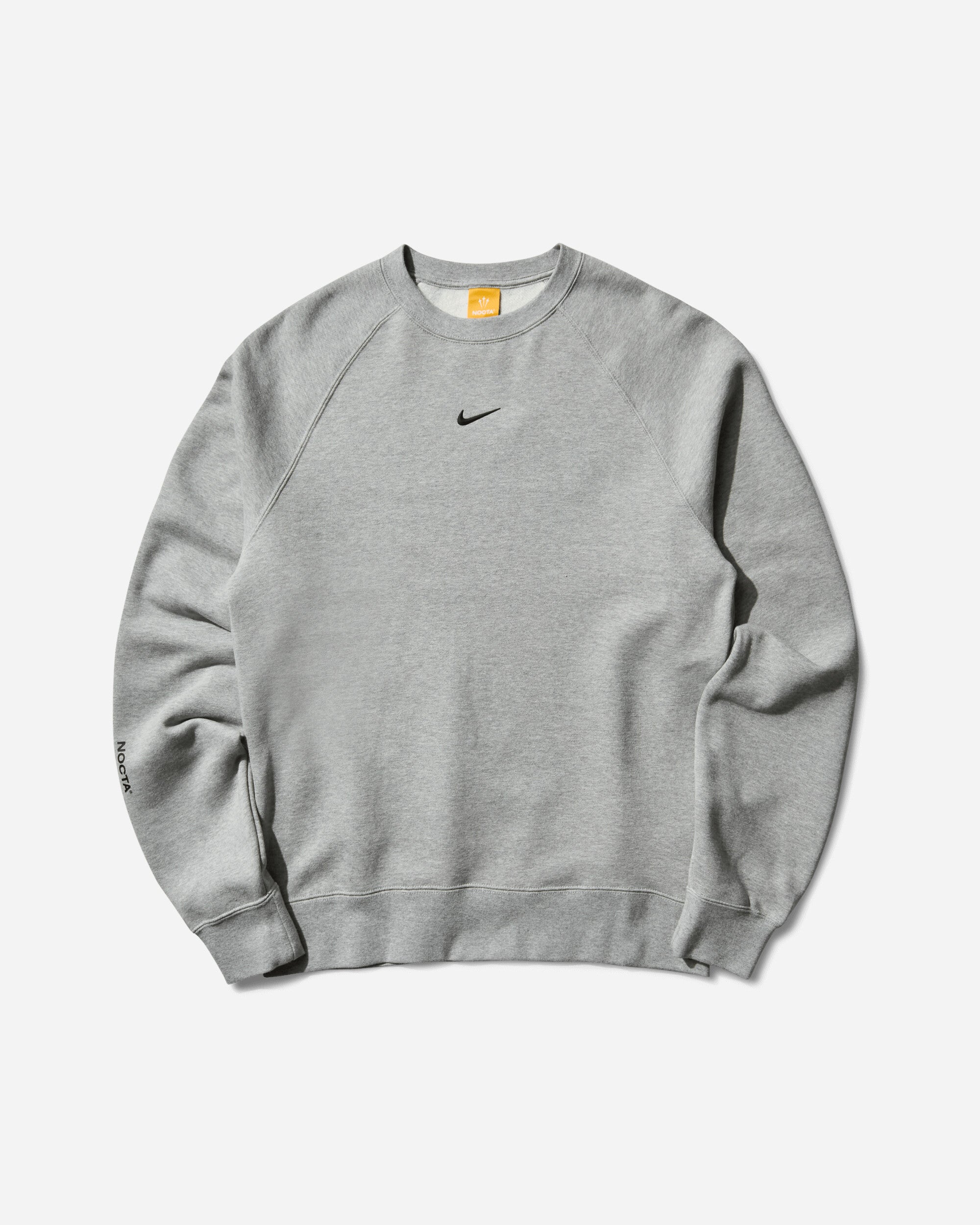 Nike M Nrg Nocta Cs Crew Flc Dk Grey Heather/Black Sweatshirts Crewneck FN8160-063