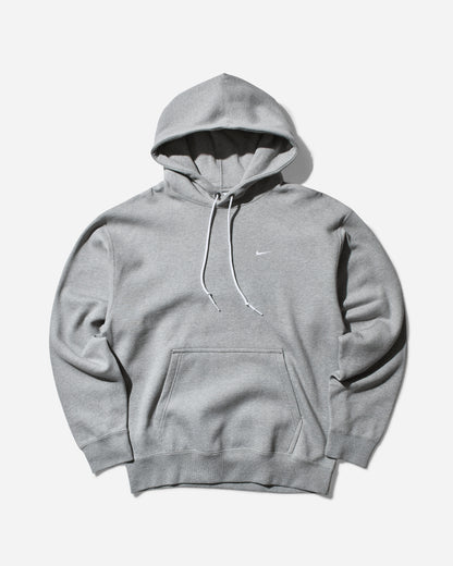 Nike M Nk Solo Swsh Flc Po Hoodie Dk Grey Heather/White Sweatshirts Hoodies DX1355-063