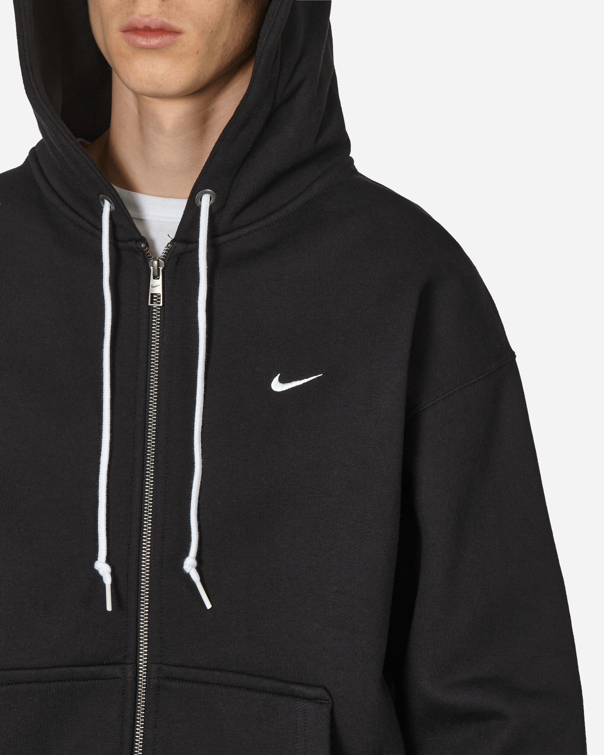 Nike M Nk Solo Swsh Hw Fz Hoodie Black/White Sweatshirts Hoodies DR0403-010