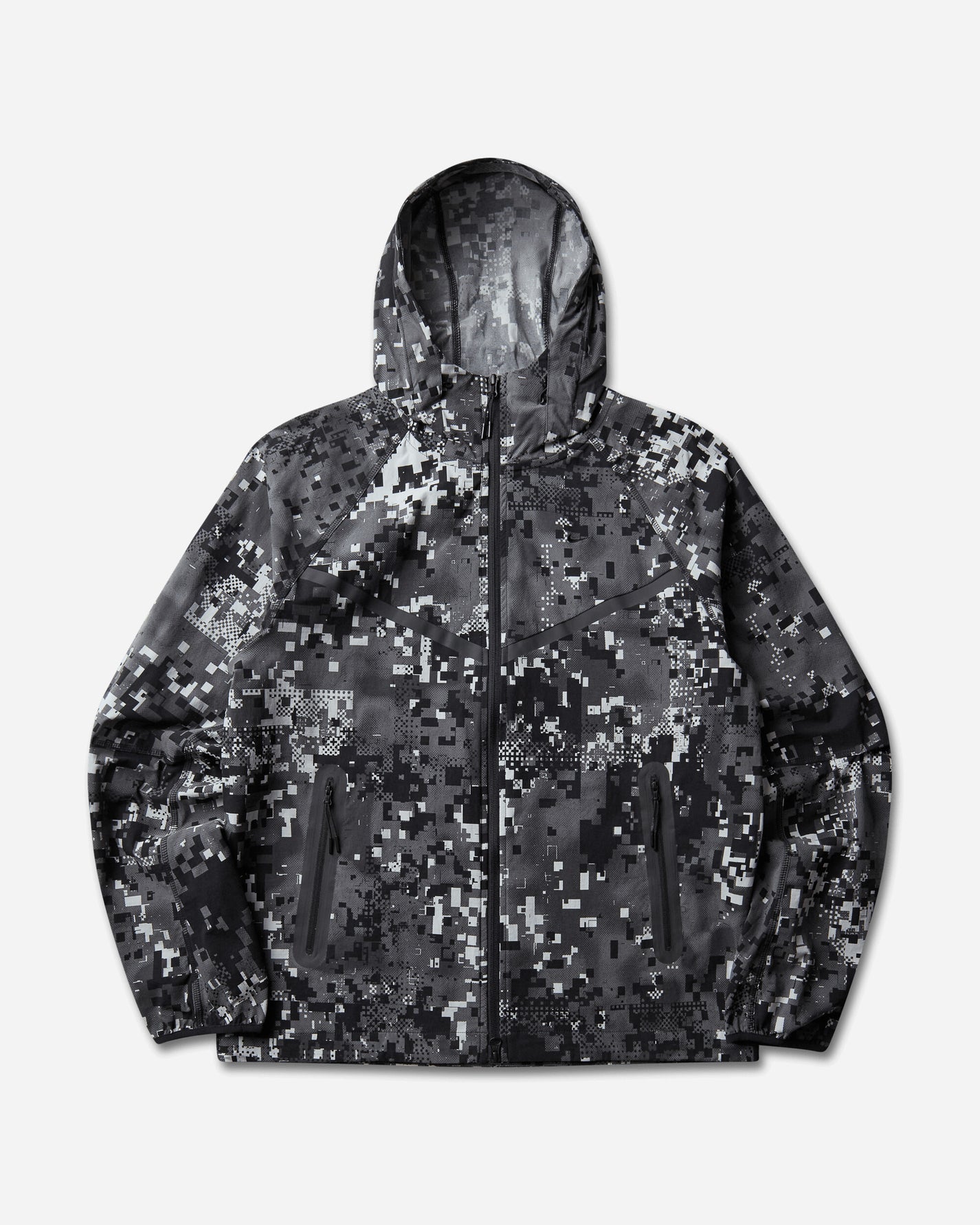 Nike M Nk Tch Df Wvn Wr Fz Jkt Aop Lt Smoke Grey/Black Sweatshirts Hoodies IM5709-077